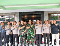 Sinergitas TNI-Polri, Kapolres Bondowoso Sambut Kunjungan Danrem 083/Bdj