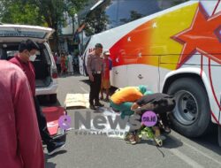 Senggol Bus Bagong, Pengendara Motor Asal Boyolangu Meninggal di Tempat
