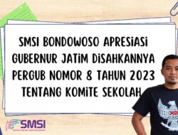 SMSI Bondowoso Apresiasi Gubernur Jatim Sahkan Pergub Tentang Komite Sekolah