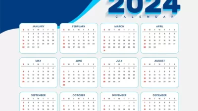Ilustrasi Kalender 2024 (Foto : Dok/google)